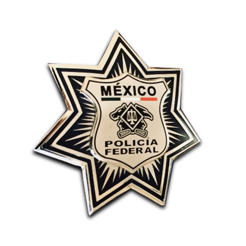 Placa Dorada Policía De La Ciudad De México